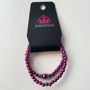 Boutique Paparazzi Dual Strand Purple Stretchy Fashion Bracelets